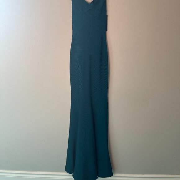Marciano Long Strapless Bandage Gown - Abyss Blue - XXS - Has Removable Straps - Picture 6 of 8